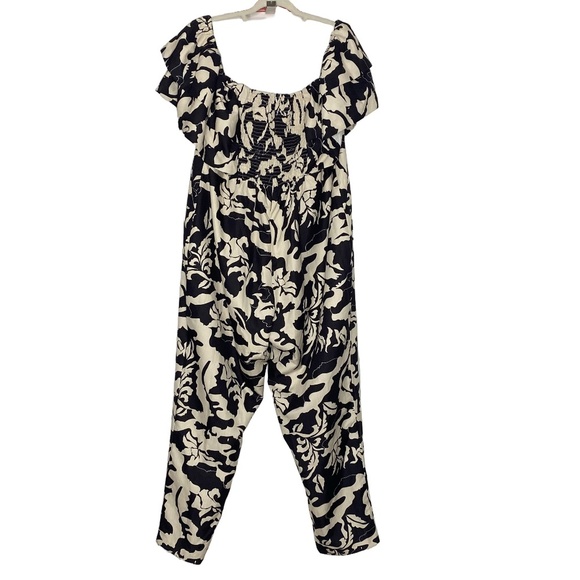 NEW L’ATISTE by Amy Abstract Print One Piece Romper Jumpsuit Ruffle Plus Size 2X - Picture 7 of 16